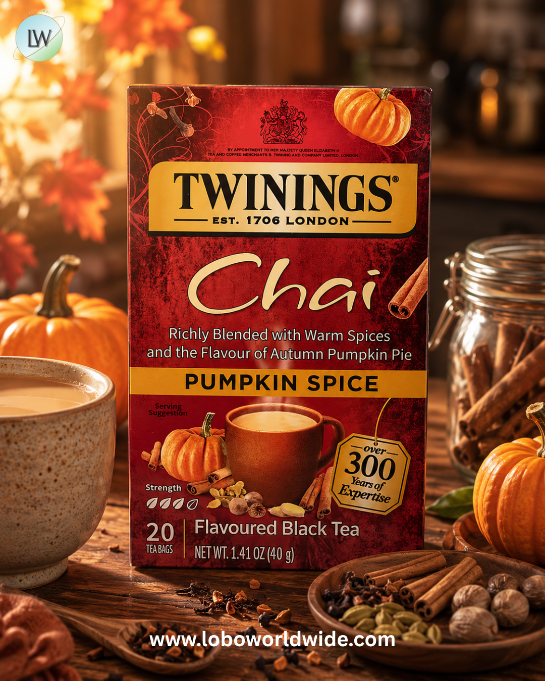 Twinings, Flavored Black Tea, 20 Tea Bags, 1.41 oz (40 g)