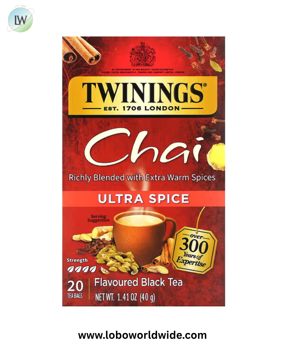 Twinings, Flavored Black Tea, 20 Tea Bags, 1.41 oz (40 g)
