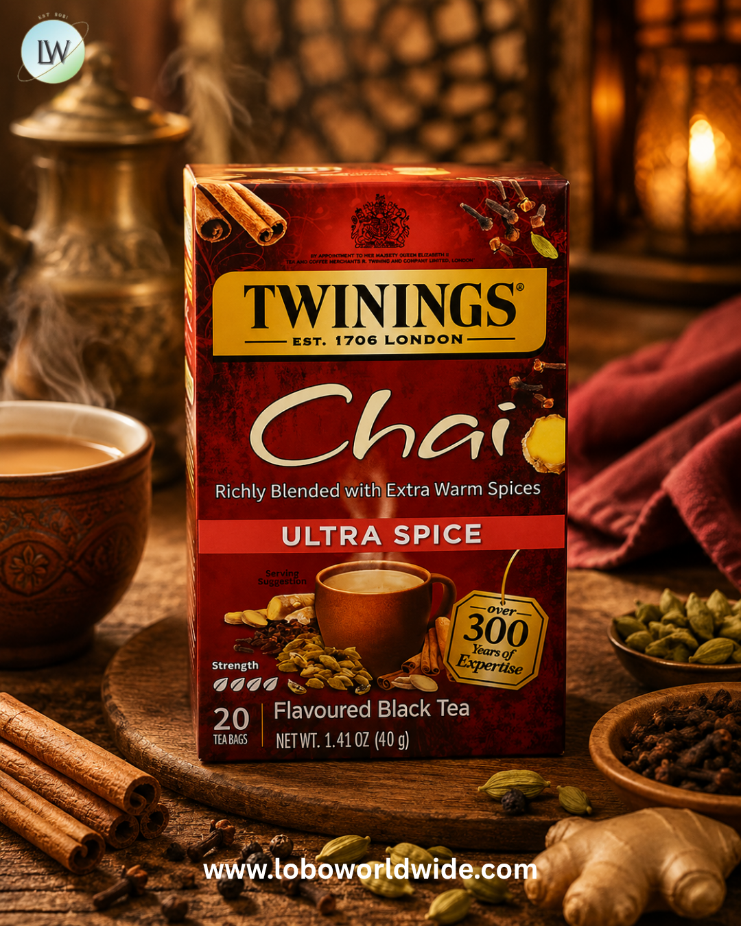 Twinings, Flavored Black Tea, 20 Tea Bags, 1.41 oz (40 g)