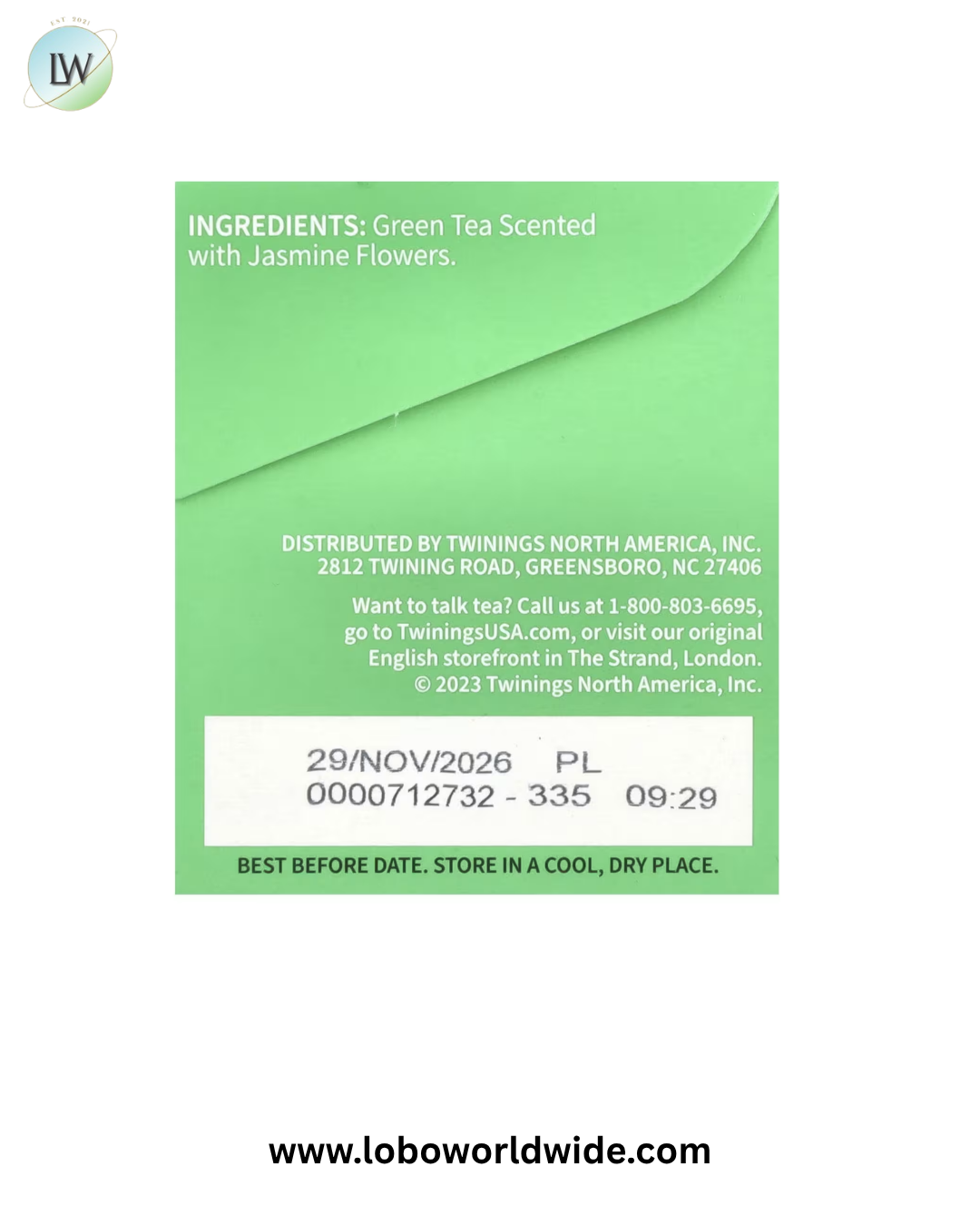 Twinings, Flavored Green Tea, Mint, 20 Tea Bags, 1.41 oz (40 g)