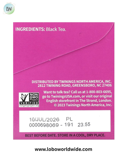 Twinings, Pure Black Tea, Darjeeling