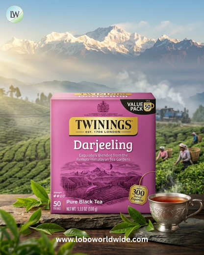 Twinings, Pure Black Tea, Darjeeling, 50 Tea Bags, 3.53 oz (100 g)