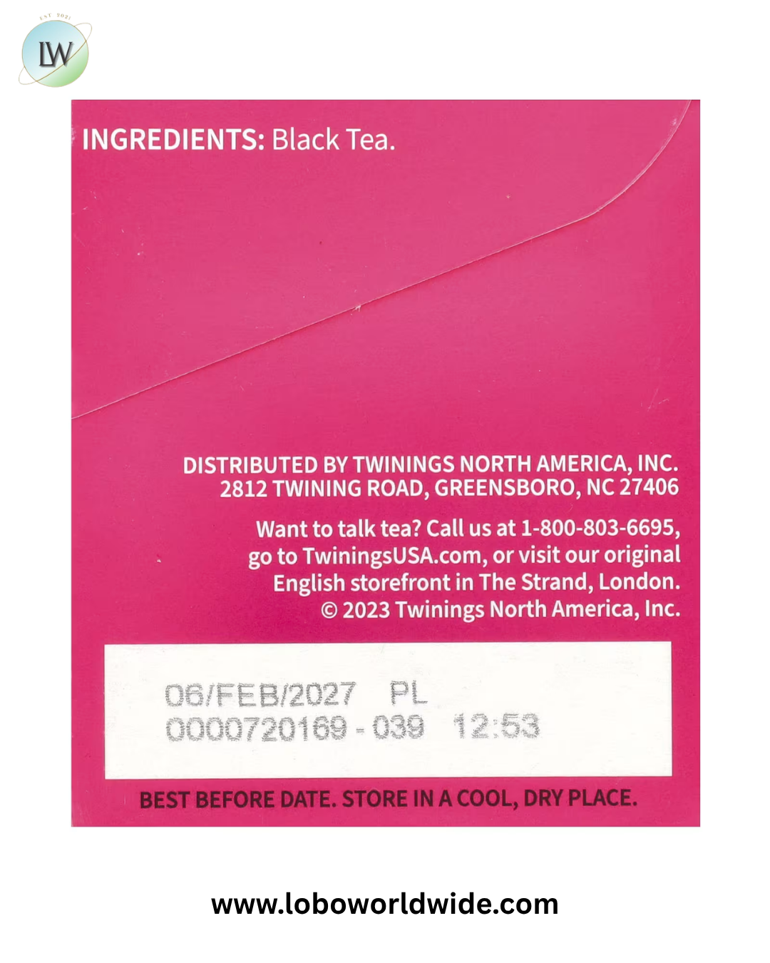 Twinings, Pure Black Tea, English Afternoon, 20 Tea Bags, 1.41 oz (40 g)
