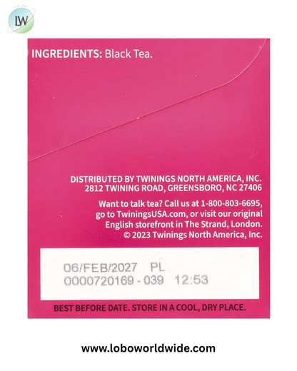 Twinings, Pure Black Tea, English Afternoon, 20 Tea Bags, 1.41 oz (40 g)