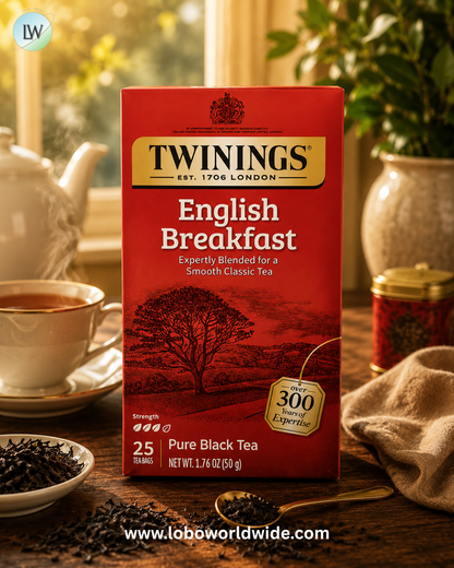 Twinings, Pure Black Tea, English Breakfast, 1.76 oz (50 g)