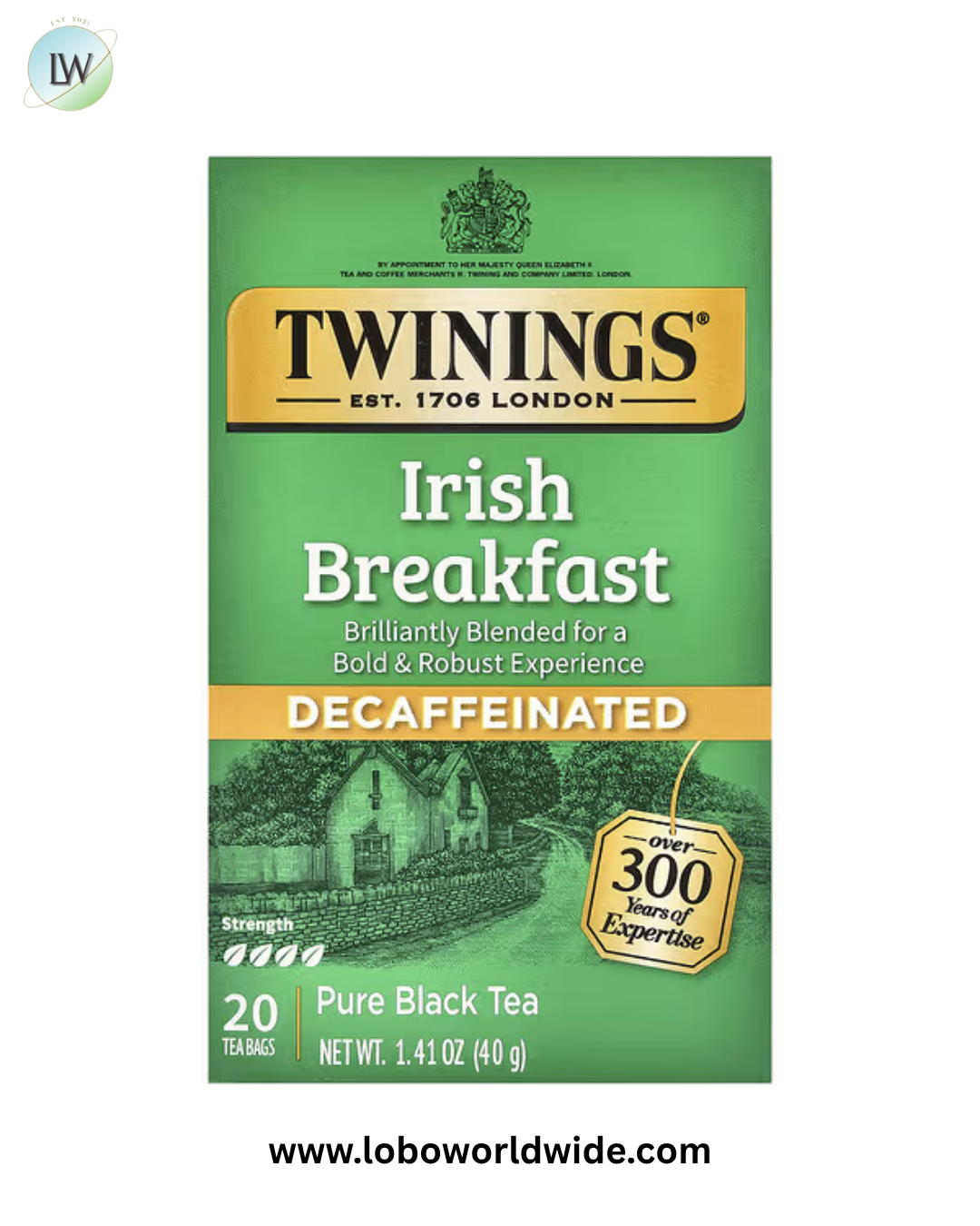 Twinings, Pure Black Tea, Irish Breakfast, 1.41 oz (40 g)