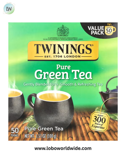 Twinings, Pure Green Tea, 50 Tea Bags, 3.53 oz (100 g)