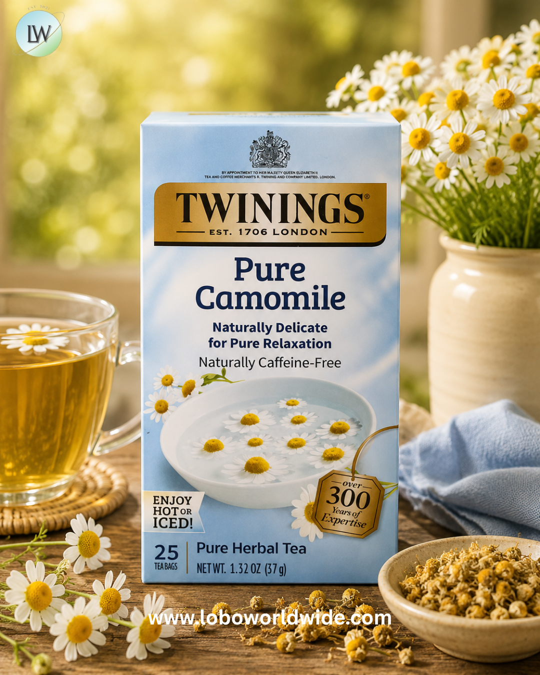 Twinings, Pure Herbal Tea, Pure Camomile, Caffeine Free