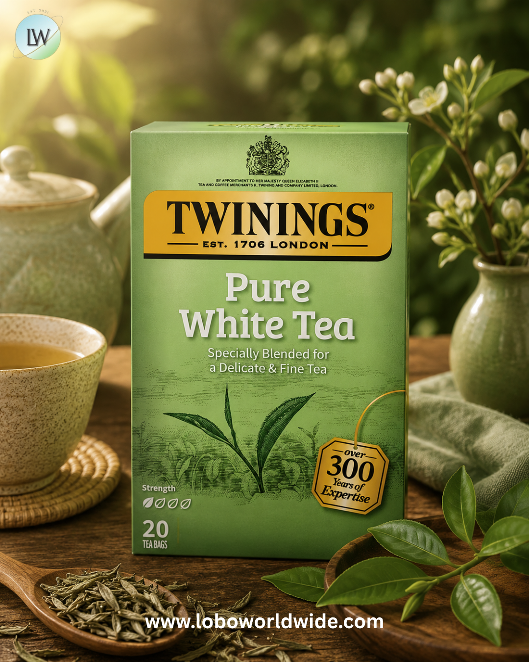 Twinings, Pure White Tea, 20 Tea Bags, 1.06 oz (30 g)