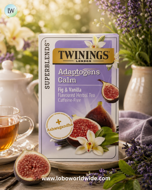 Twinings, Superblends™, Adaptogens Calm Herbal Tea, Fig & Vanilla, Caffeine Free, 18 Tea Bags, 1.27 oz (36 g)