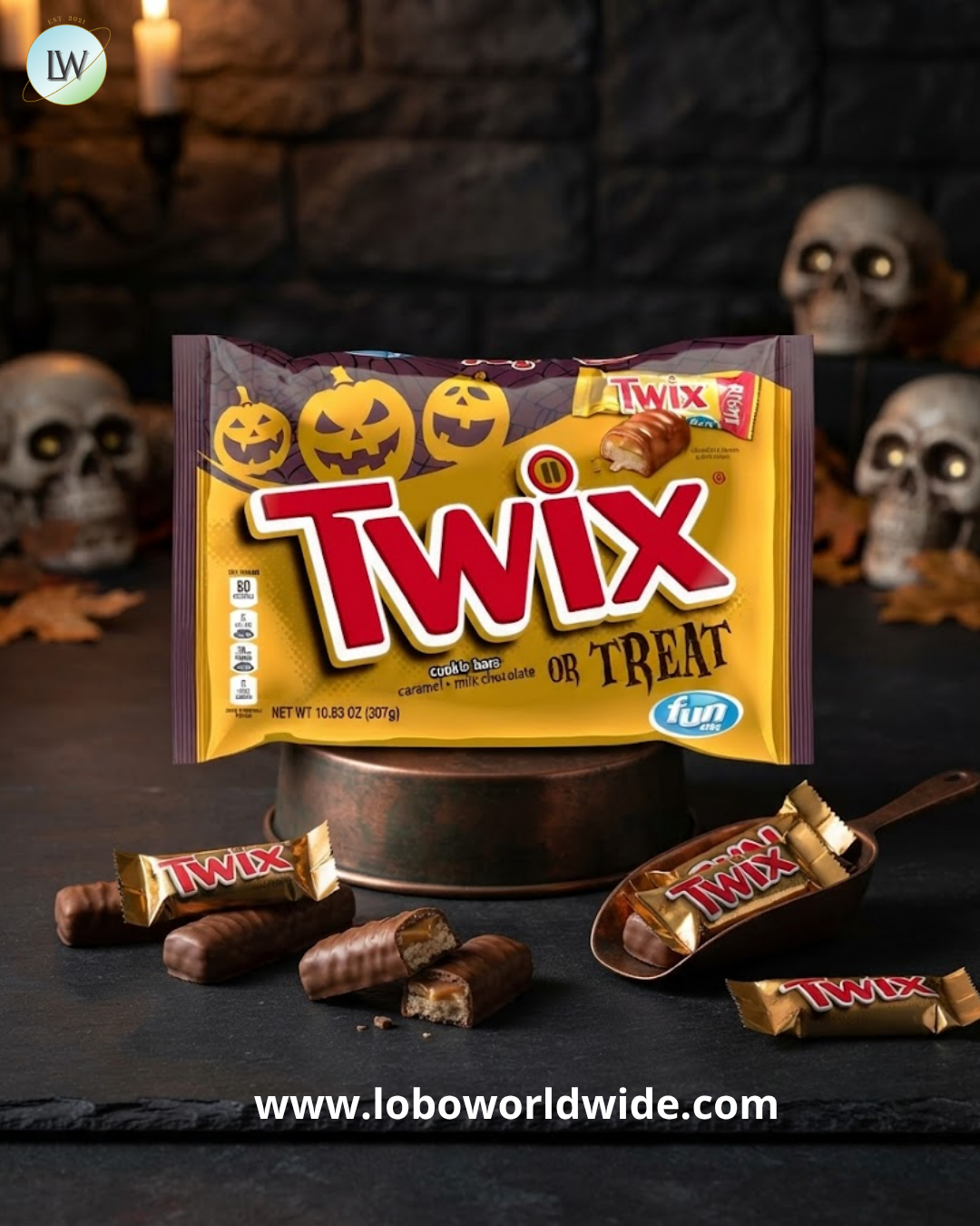 Twix Fun Size Halloween Chocolate Bars, 10.83 oz.