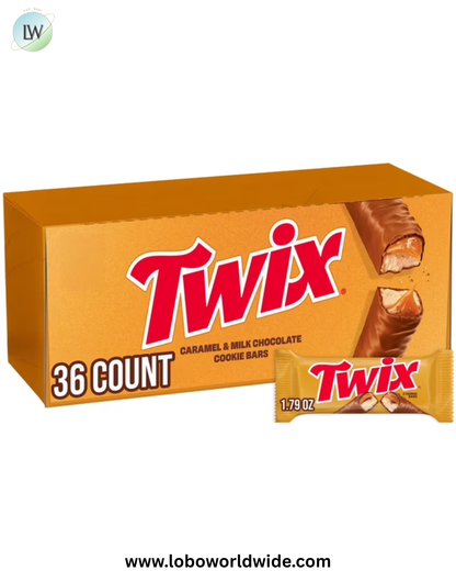 Twix Caramel Cookie Chocolate Candy Bars, Full Size, 1.79 oz., 36 pk.