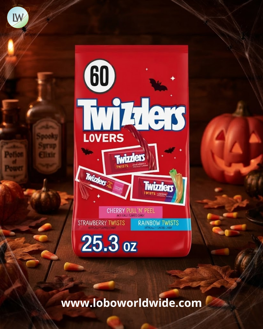 Twizzlers Assorted Fruit Flavored Candy Variety Pack, 25.3 oz. (60 Pcs.)