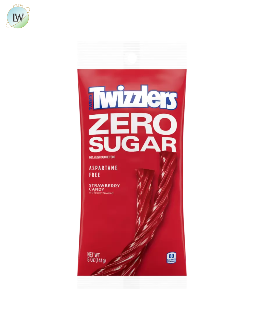 Twizzlers Zero Sugar Licorice Style Twists, Strawberry, 5 oz.