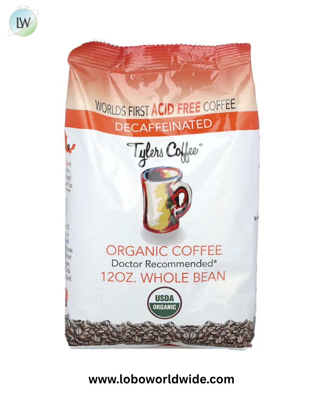 Tylers Coffees, Organic Coffee, Whole Bean, 12 oz