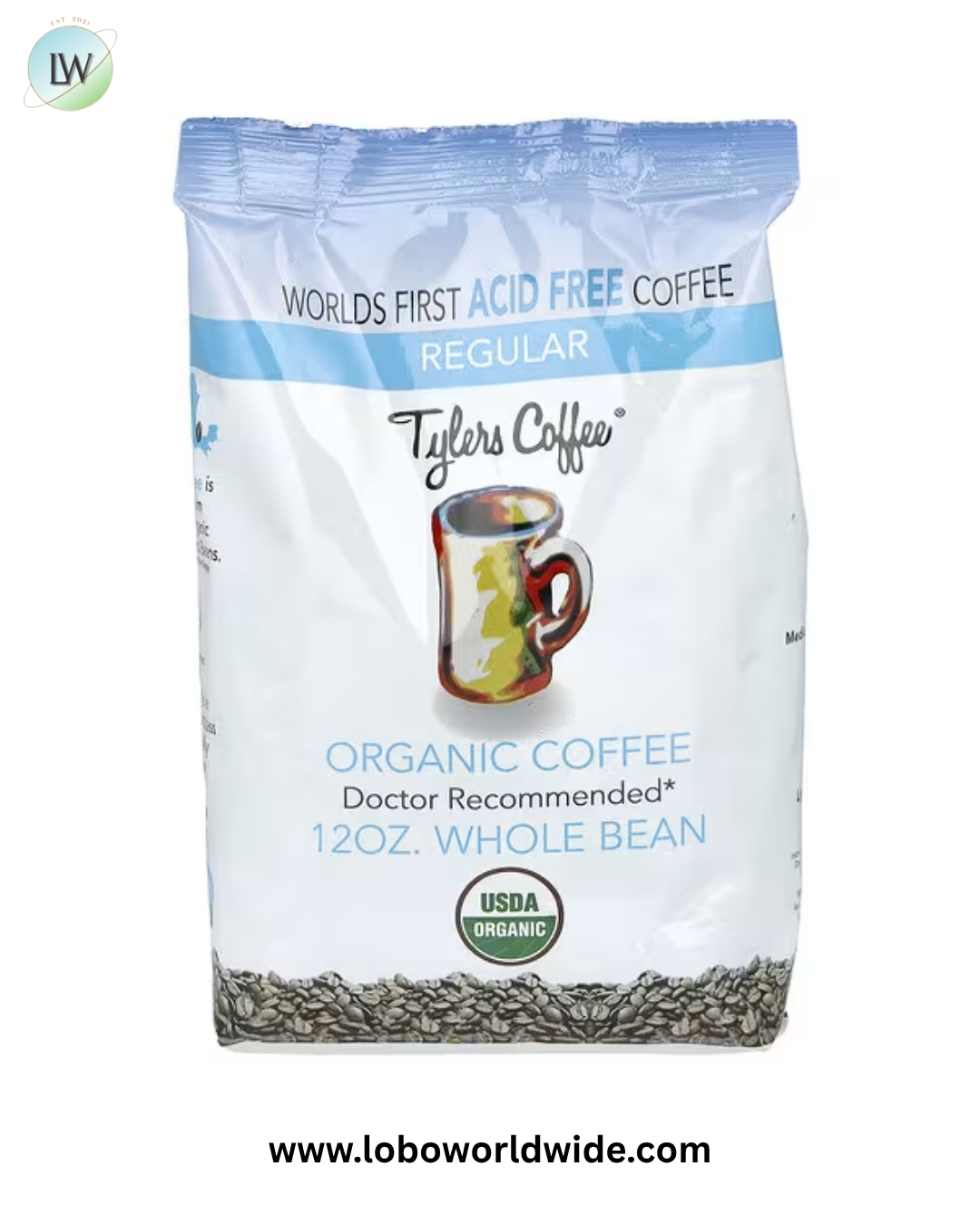 Tylers Coffees, Organic Coffee, Whole Bean, 12 oz