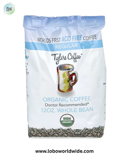Tylers Coffees, Organic Coffee, Whole Bean, 12 oz