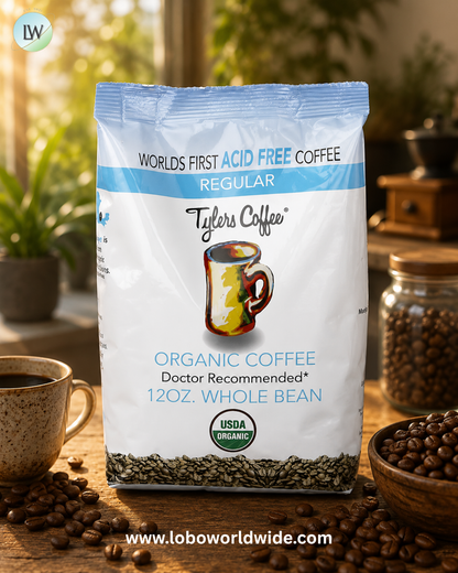 Tylers Coffees, Organic Coffee, Whole Bean, 12 oz