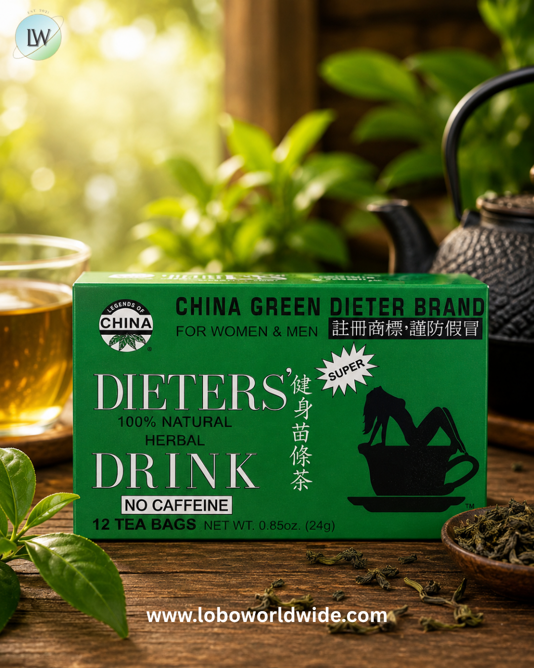 Uncle Lee's Tea, Dieters' 100% Natural Herbal Drink, No Caffeine