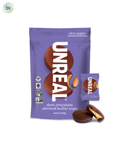 Unreal Dark Chocolate Almond Butter Cups, 3.2 oz.