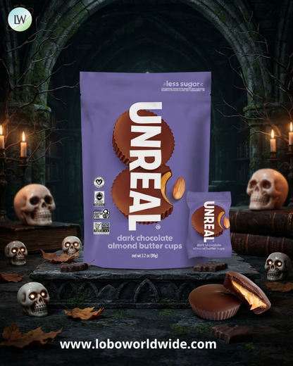 Unreal Dark Chocolate Almond Butter Cups, 3.2 oz.