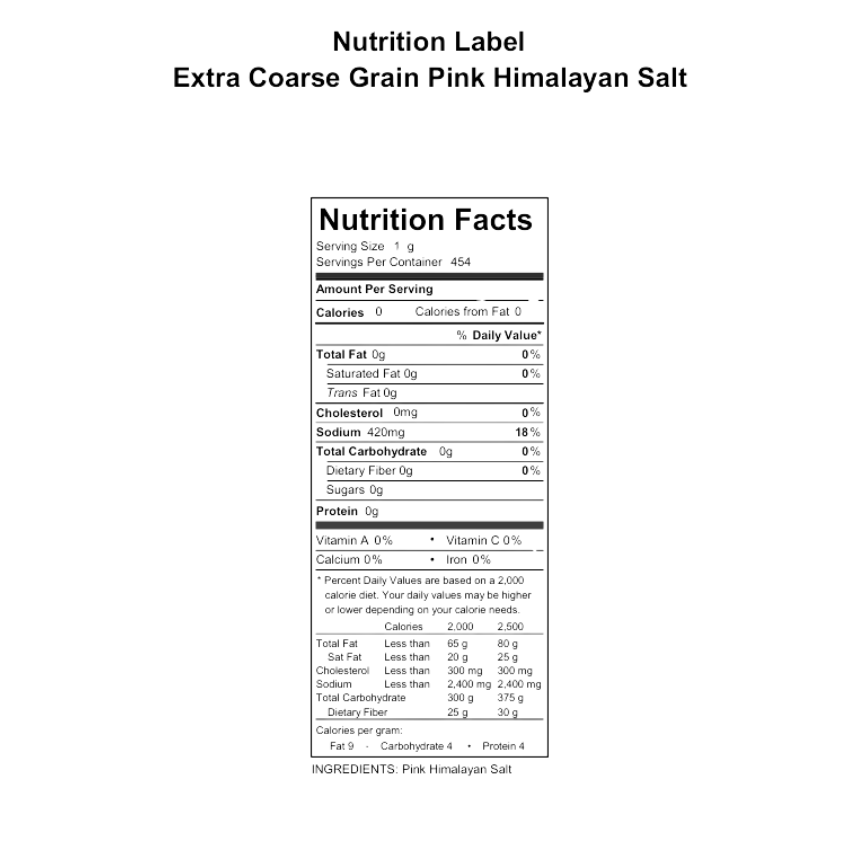Regal Extra Coarse Grain Pink Himalayan Salt (various sizes)