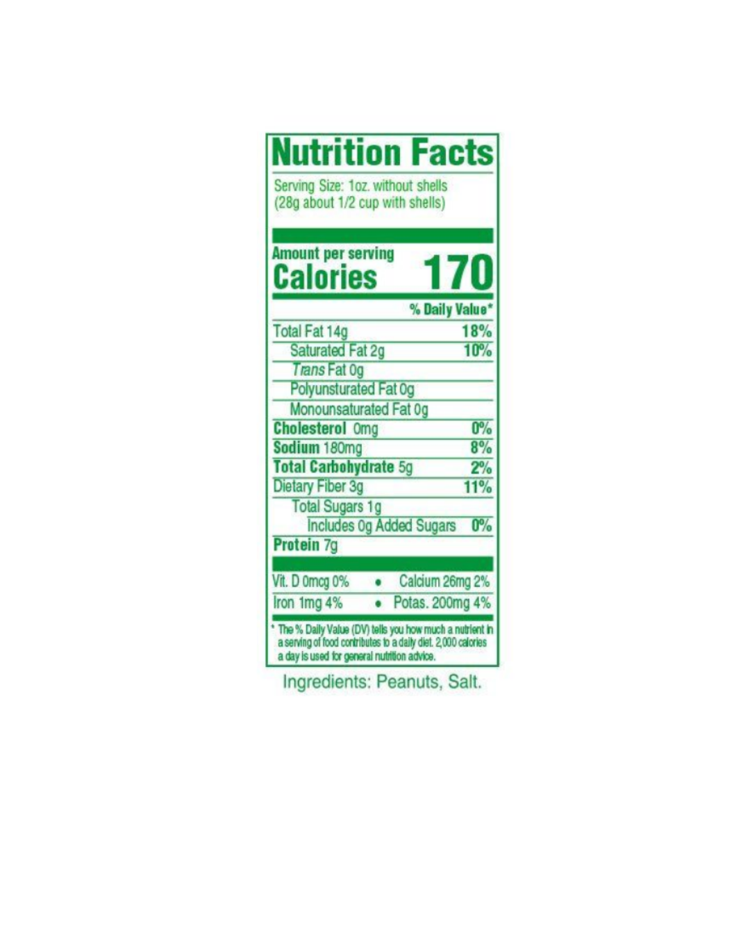 Hampton Farms 0.5 lb. Roasted & Salted In-Shell Peanuts - 36/Case