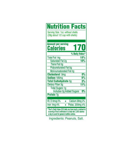 Hampton Farms 0.5 lb. Roasted & Salted In-Shell Peanuts - 36/Case