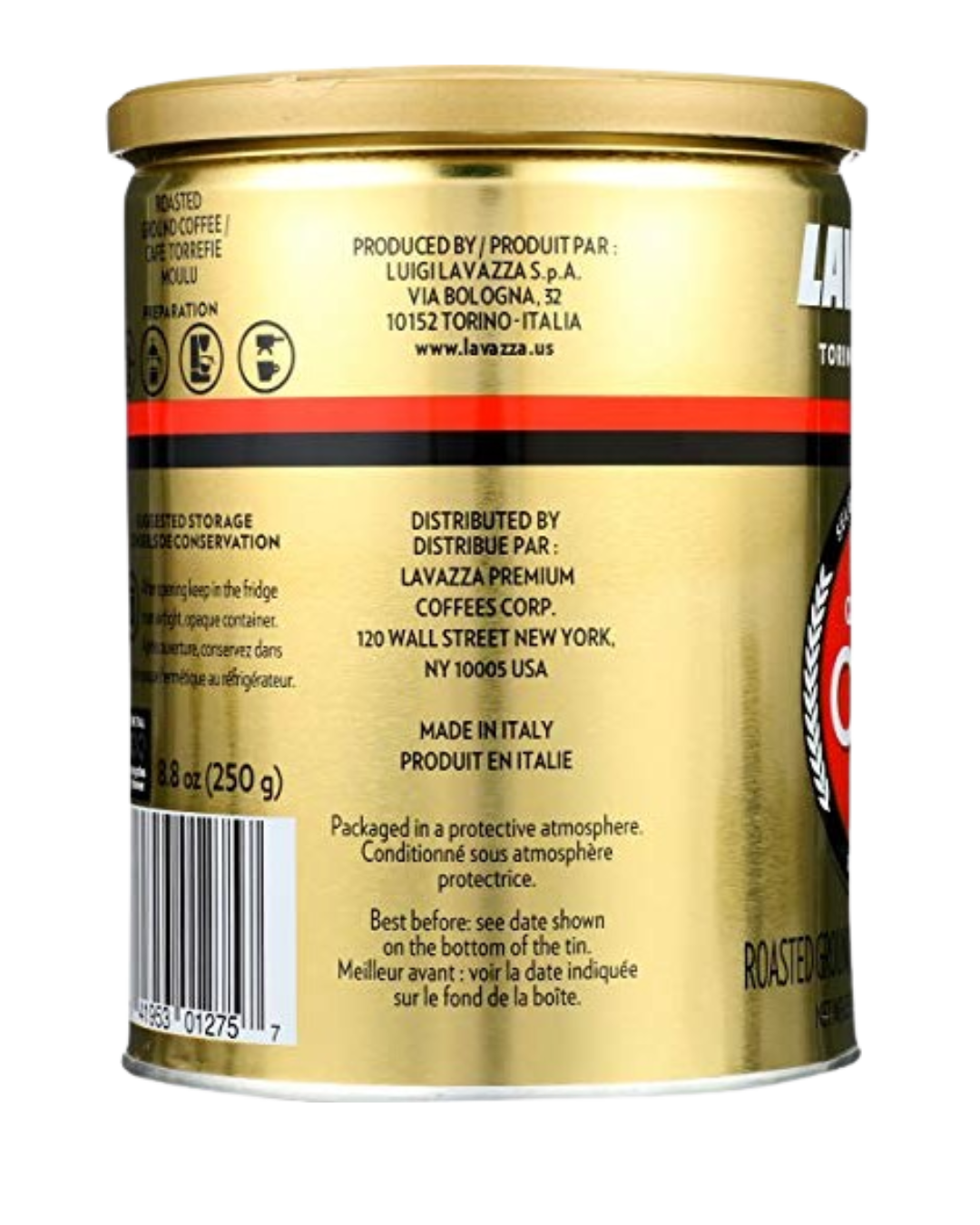 Lavazza Espresso Qualita Oro Ground Espresso 8 oz.