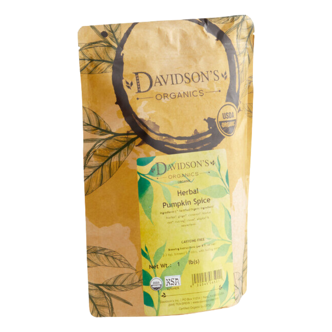 Davidson's Organic Pumpkin Spice Herbal Loose Leaf Tea 1 lb.