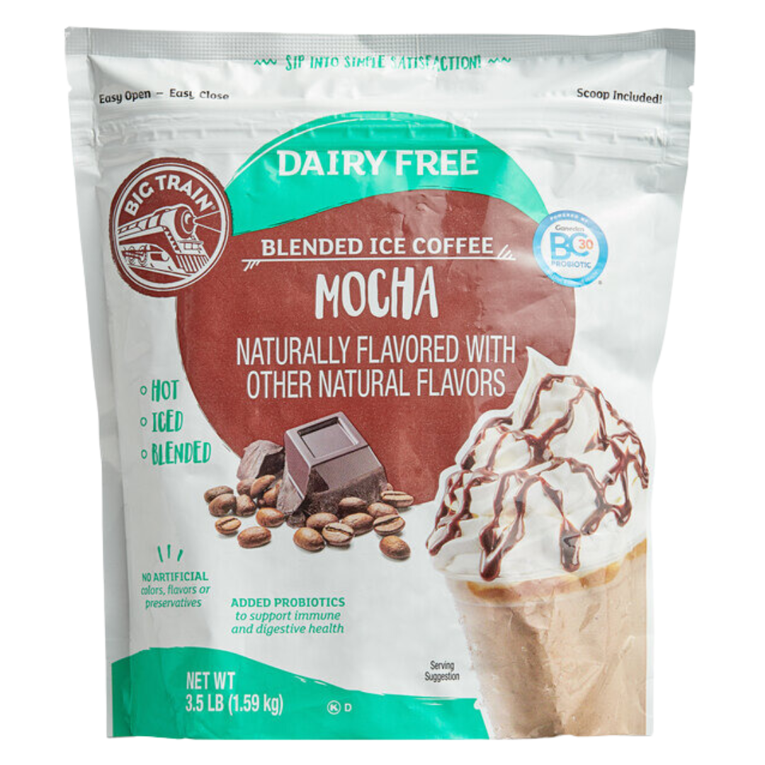 Big Train 3.5 lb. Dairy Free Mocha Blended Ice Coffee Mix