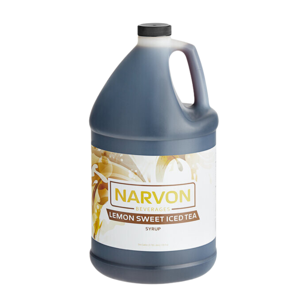 Narvon 1 Gallon Lemon Sweet Iced Tea Beverage Concentrate