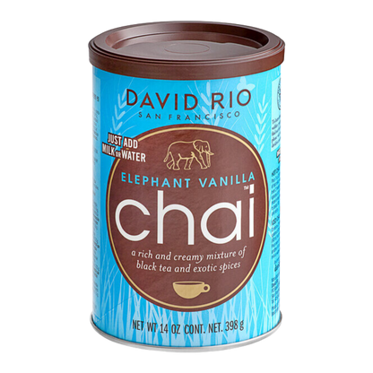 David Rio Elephant Vanilla Chai Tea Latte Mix 14 oz.
