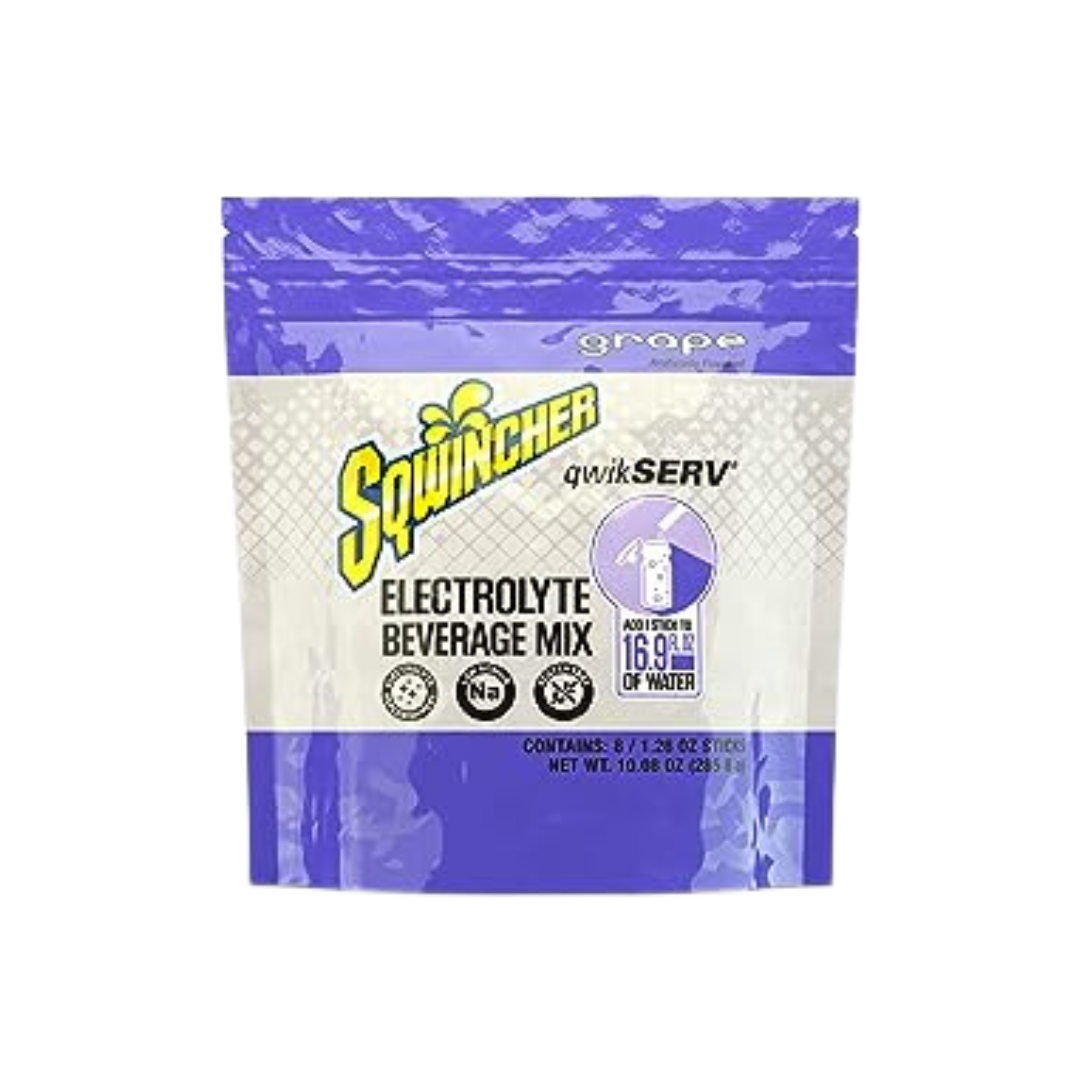 Sqwincher Qwik Serv Powder Concentrate Electrolyte Replacement Beverage Mix, Grape 8Count (Pack of 12)…