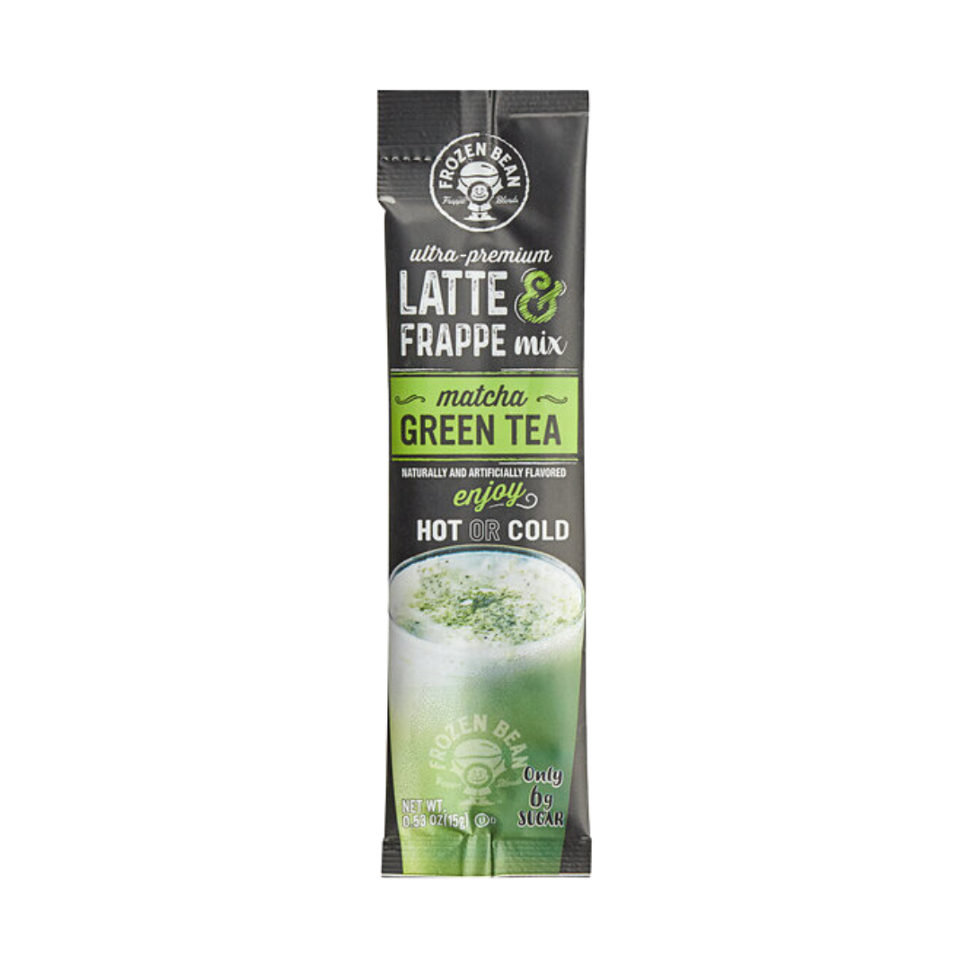 The Frozen Bean Single Serve Matcha Green Tea Latte / Frappe Mix - 20/Case