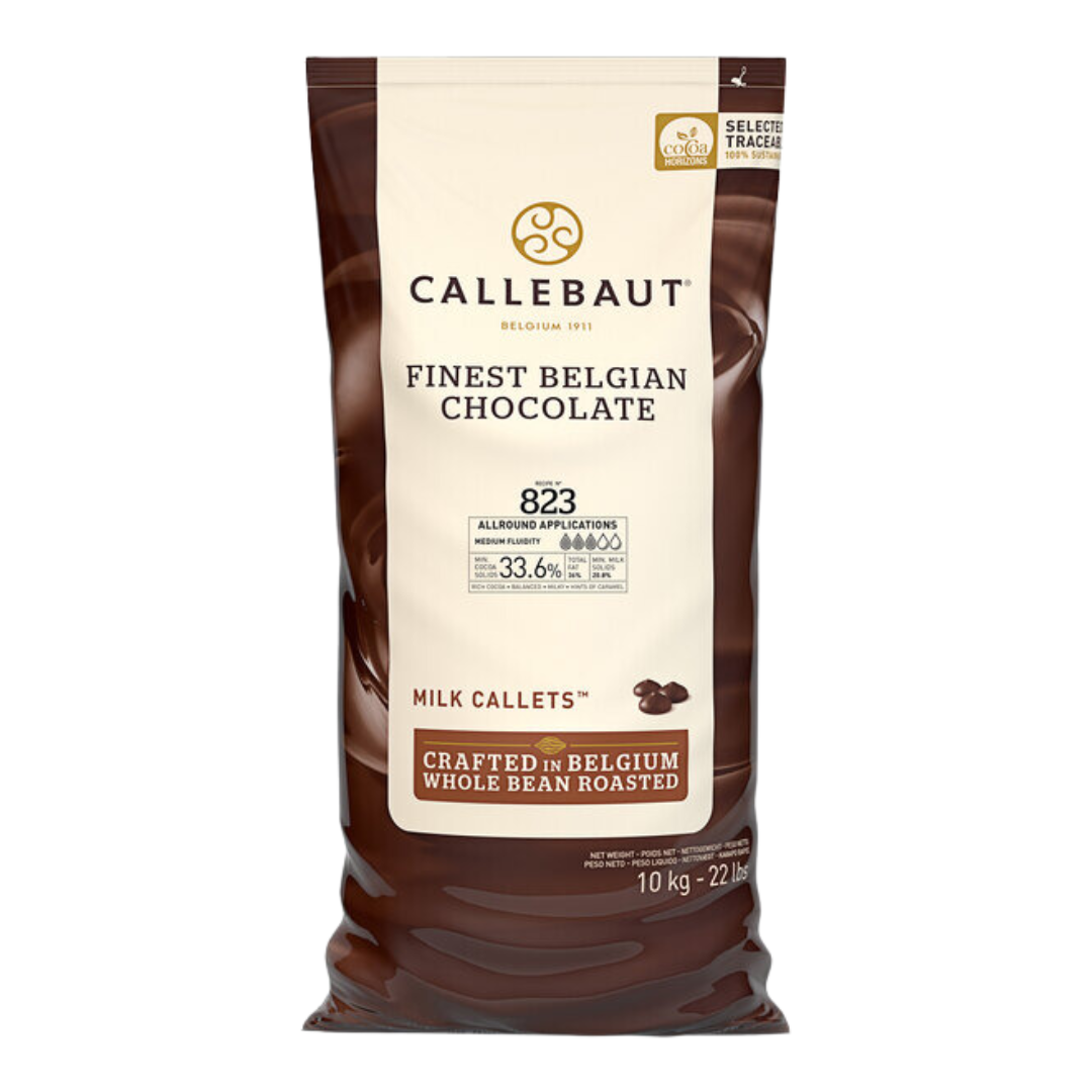 Callebaut Recipe 823 Milk Chocolate Callets™ 22 lb.