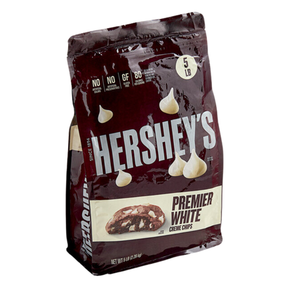 HERSHEY'S Premier White 1M Creme Baking Chips 5 lb. Resealable Bag