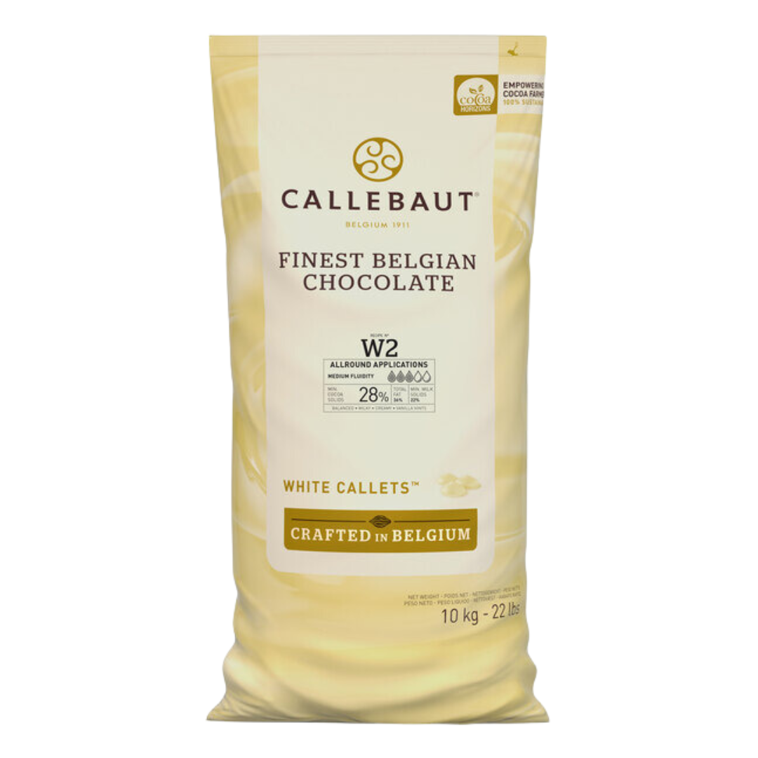 Callebaut Recipe W2 White Chocolate Callets™ 22 lb.