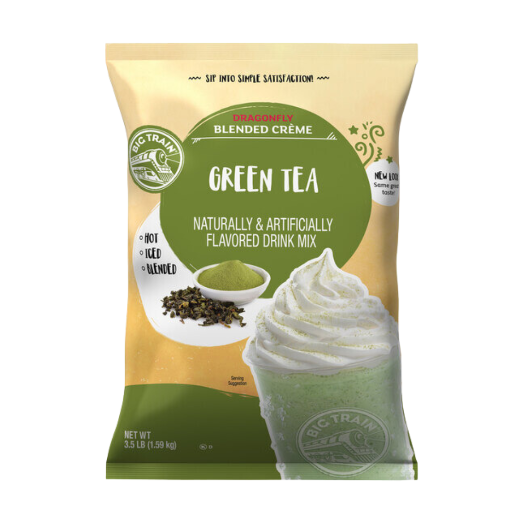 Big Train 3.5 lb. Dragonfly Green Tea Blended Creme Frappe Mix