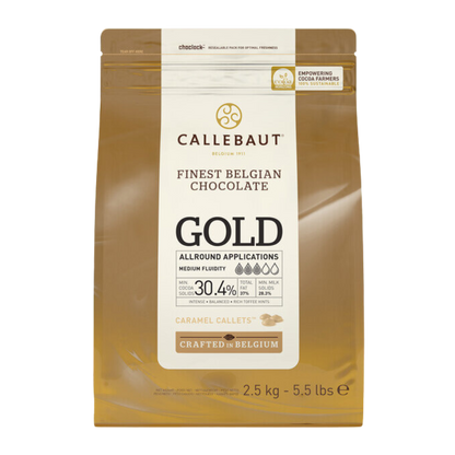 Callebaut Gold Caramelized White Chocolate Callets™ 5.5 lb.
