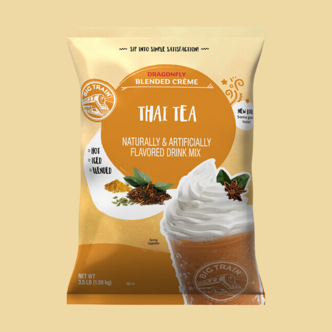 Big Train 3.5 lb. Dragonfly Thai Tea Blended Creme Frappe Mix