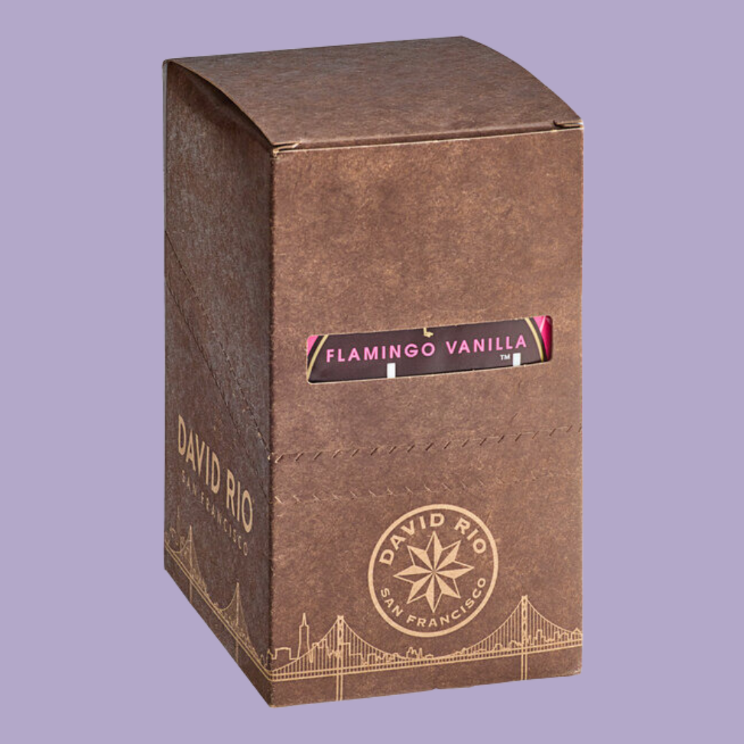 David Rio Flamingo Vanilla Decaf Sugar-Free Chai Tea Latte Single Serve Packets - 12/Box