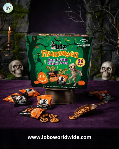 Utz Halloween Bats and Jacks Pretzel Treats, 0.5 oz, 36 ct.