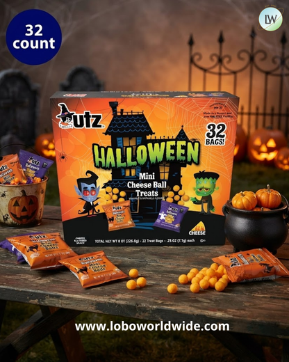Utz Halloween Mini Cheeseball Treats, 0.25 oz, 32 ct.