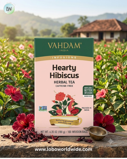 VAHDAM India, Infusions, Herbal Tea, Caffeine Free, 100 Infusion Bags