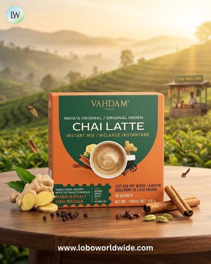 VAHDAM India, Instant Mix, Chai Latte, 10 Sachets, 220 g
