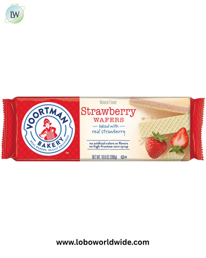 VOORTMAN Strawberry Wafer Cookies 10.6 oz
