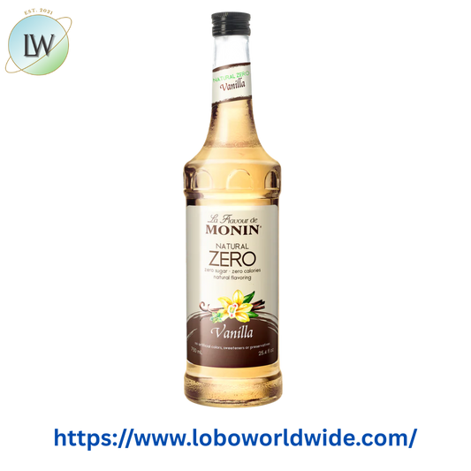 Monin Zero Calorie Natural Vanilla Flavoring Syrup 750 mL