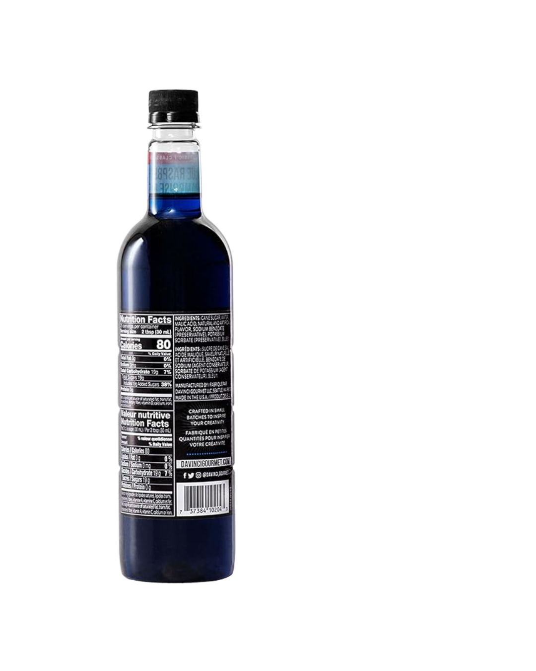 DaVinci Gourmet Classic Blue Raspberry Flavoring Syrup 750 mL