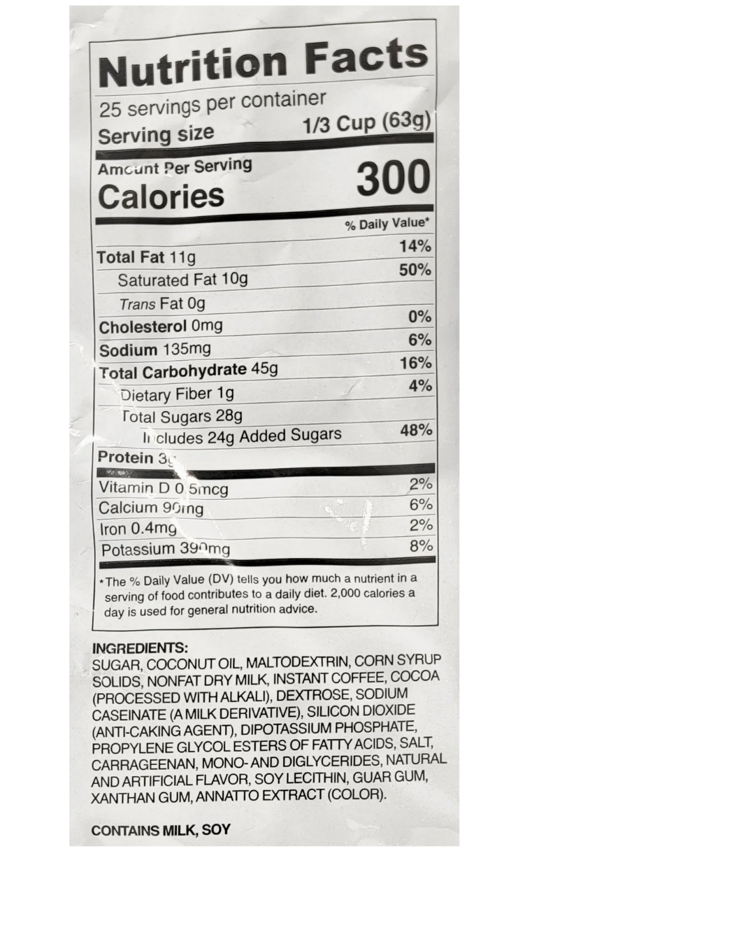 Capora White Chocolate Frappe Mix 3.5 lb.